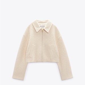 Textured zip up jacket